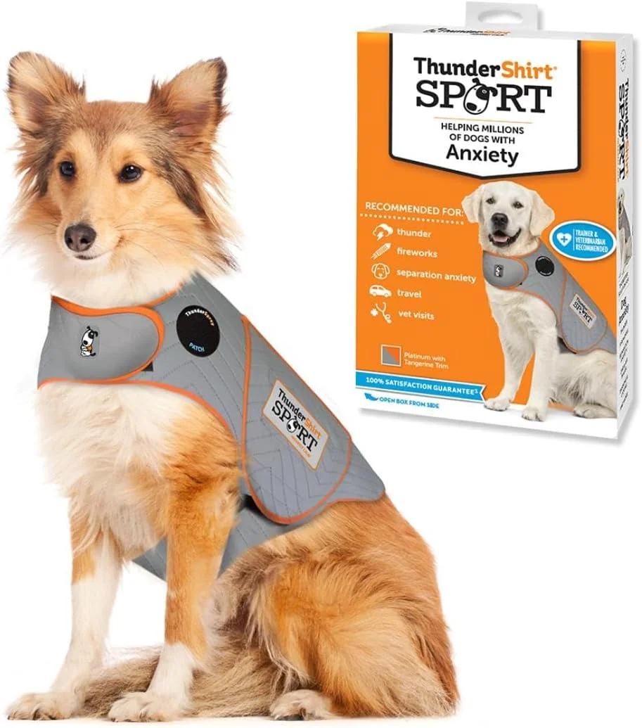 Large Platinum ThunderShirt Sport dog vest