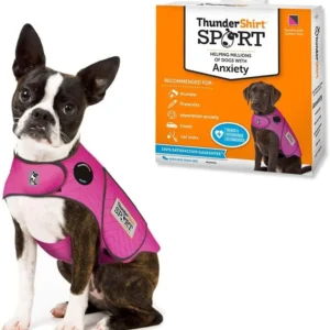 ThunderShirt for Dogs Calming Anxiety Vest, Large, Platinum Sport | Skin-Friendly Dog Anxiety Shirt, Helps Reduce Stress from Thunder, Fireworks & Travel