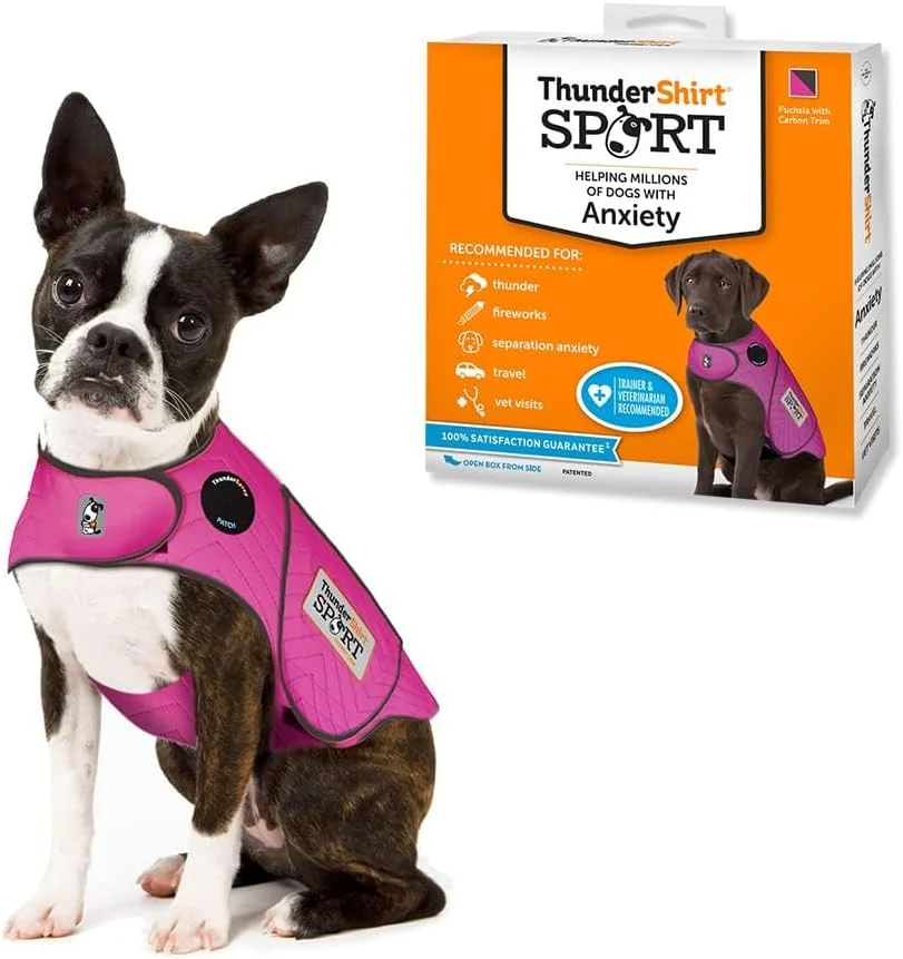 ThunderShirt for Dogs Calming Anxiety Vest, Large, Platinum Sport | Skin-Friendly Dog Anxiety Shirt, Helps Reduce Stress from Thunder, Fireworks & Travel