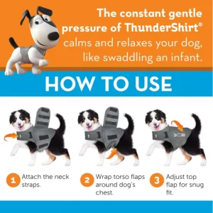 ThunderShirt for Dogs, Medium, Heather Gray Classic - Dog Anxiety Relief Calming Vest view 5