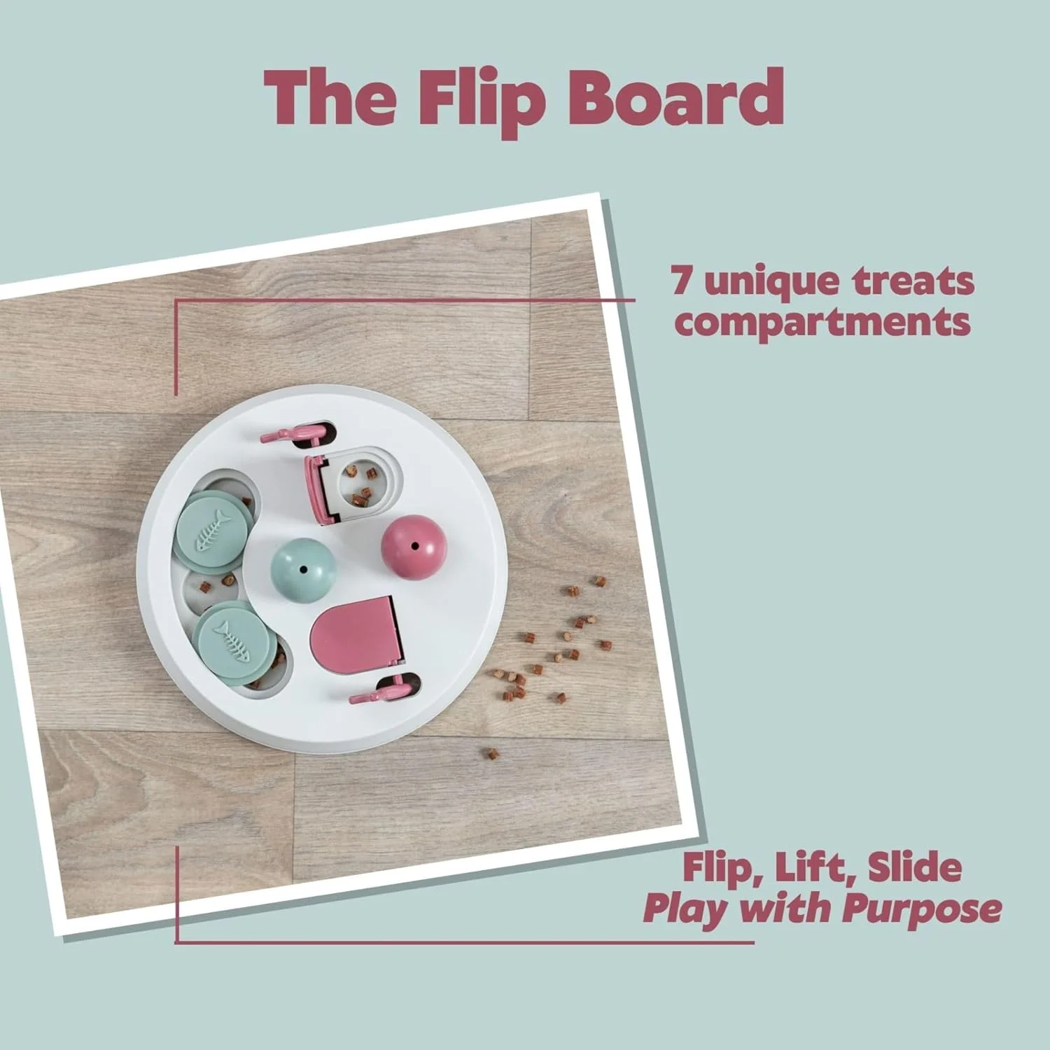 Cat using puzzle feeder to slow down mealtime