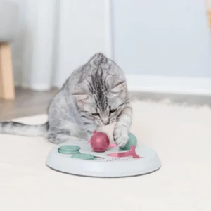 Trixie Cat Activity Flip Board – 4-Module Treat Puzzle Enrichment Toy for Mental Stimulation & Slow Feeding – Interactive Cat Toy for Indoor Cats – Berry/Gray, 9 x 9 x 2.5 in view 5