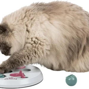 Trixie Cat Activity Flip Board – 4-Module Treat Puzzle Enrichment Toy for Mental Stimulation & Slow Feeding – Interactive Cat Toy for Indoor Cats – Berry/Gray, 9 x 9 x 2.5 in view 7