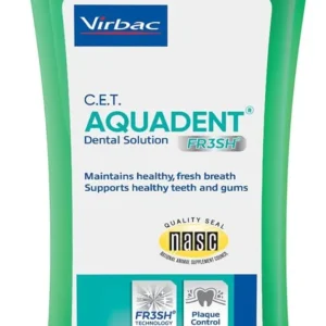 Virbac C.E.T. AQUADENT® FR3SH® Dental Solution for Dogs & Cats - Supports Dental Health & Fresher Breath - VOHC Approved for Dogs (500 ml) view 1