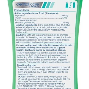Virbac C.E.T. AQUADENT® FR3SH® Dental Solution for Dogs & Cats - Supports Dental Health & Fresher Breath - VOHC Approved for Dogs (500 ml) view 2