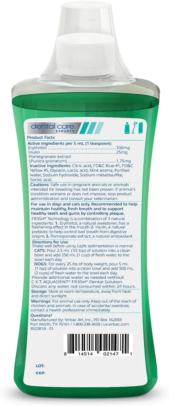Veterinarian holding Virbac dental product
