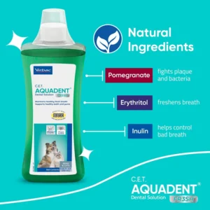 Virbac C.E.T. AQUADENT® FR3SH® Dental Solution for Dogs & Cats - Supports Dental Health & Fresher Breath - VOHC Approved for Dogs (500 ml) view 5