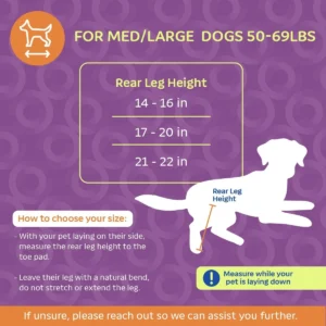 Walkin' Wheels Dog Wheelchair - for Med/Large Dogs 50-69 lbs - Veterinarian Approved - Dog Wheelchair for Back Legs view 2