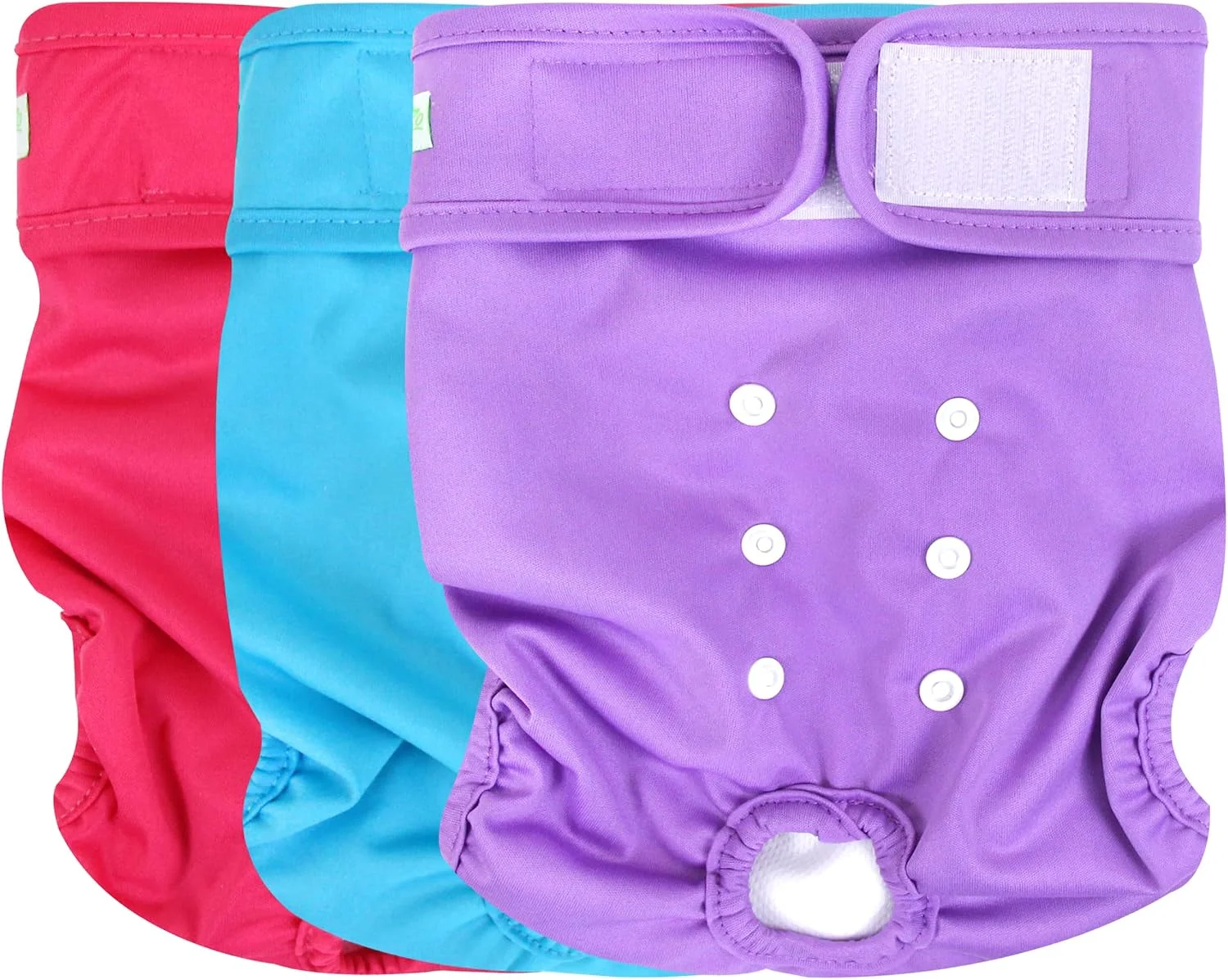 Wegreeco washable female dog diapers in vibrant colors