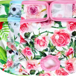 wegreeco Washable Reusable Premium Female Dog Diapers, Medium Dog Doggie Puppy & Doggy Diapers Female for Dog Waist 9.6"-14", Period Panties in Heat (Pack of 3, Medium) view 6