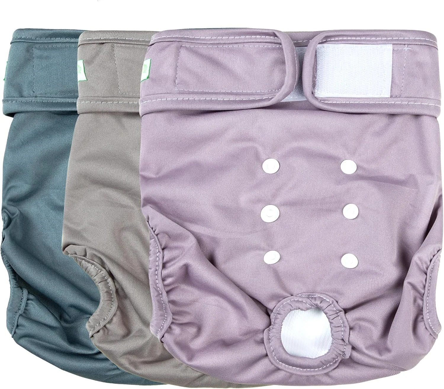 wegreeco Washable Reusable Premium Female Dog Diapers, Medium Dog Doggie Puppy & Doggy Diapers Female for Dog Waist 9.6"-14", Period Panties in Heat (Pack of 3, Medium)