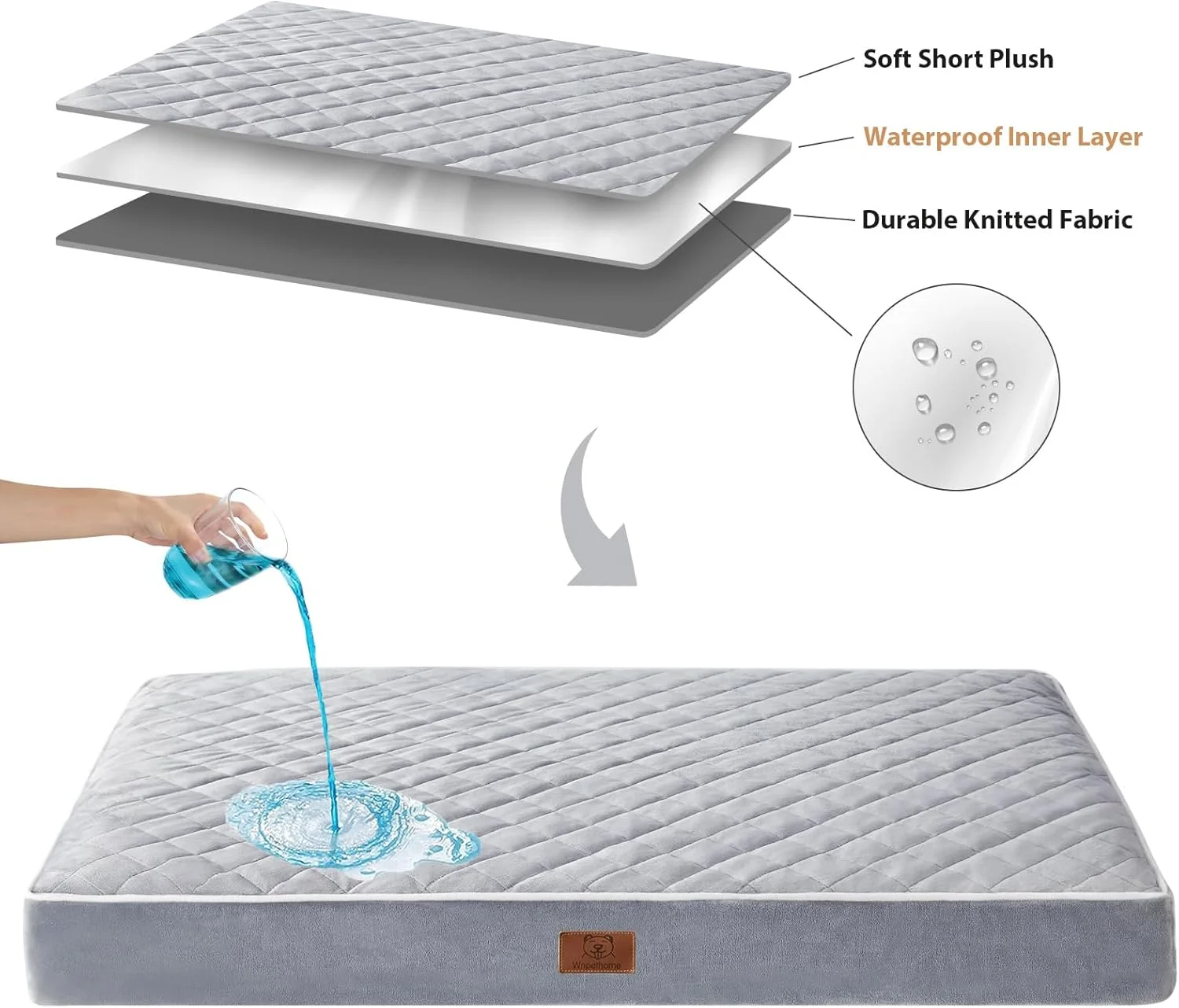 Anti-slip oxford bottom of the dog bed