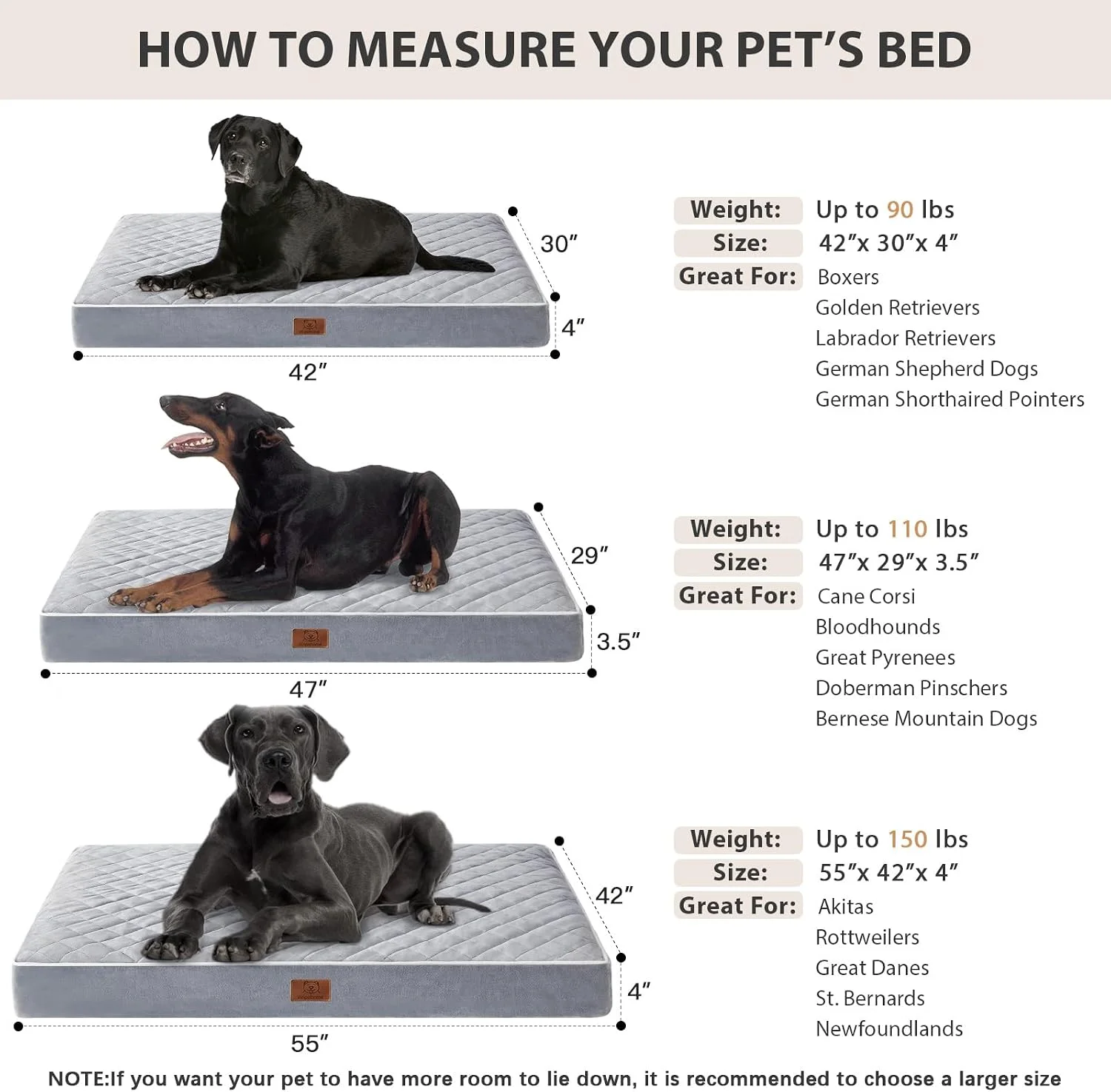Dog enjoying the spacious size of the XL crate bed