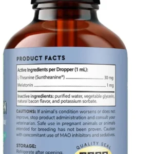 Wonder Paws Melatonin for Dogs – with L-Theanine (Suntheanine®) – Occasional Anxiety Relief for Dogs, Stress, Calming, Relaxation & Sleep Support – Liquid Dog Melatonin 2oz (60ml) view 2