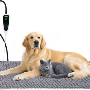 ZOMISIA Large Dog Heating Pad 35x24 Inch - 11 Adjustable Temperature and 25 Timer Options, Heated Dog Bed Indoor with Chew-Resistant Cord for Large Dogs view 1