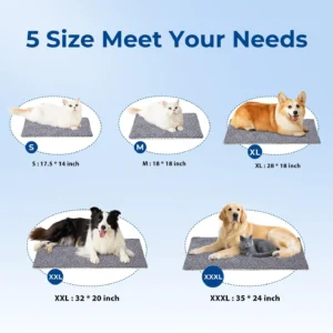ZOMISIA Large Dog Heating Pad 35x24 Inch - 11 Adjustable Temperature and 25 Timer Options, Heated Dog Bed Indoor with Chew-Resistant Cord for Large Dogs